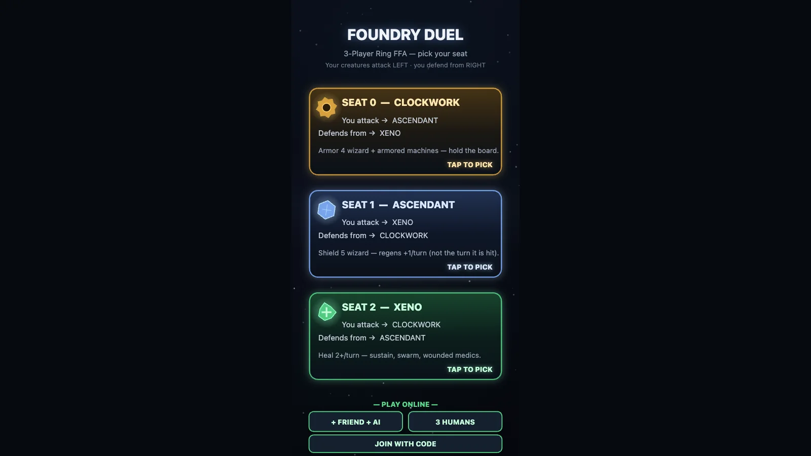 Foundry Duel gameplay